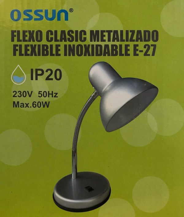Flexo clasic metalizado Ossun Flexible Inoxidable E-27 IP20