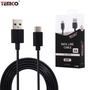 CABLE 2A 2M TIPO C NEGRO
