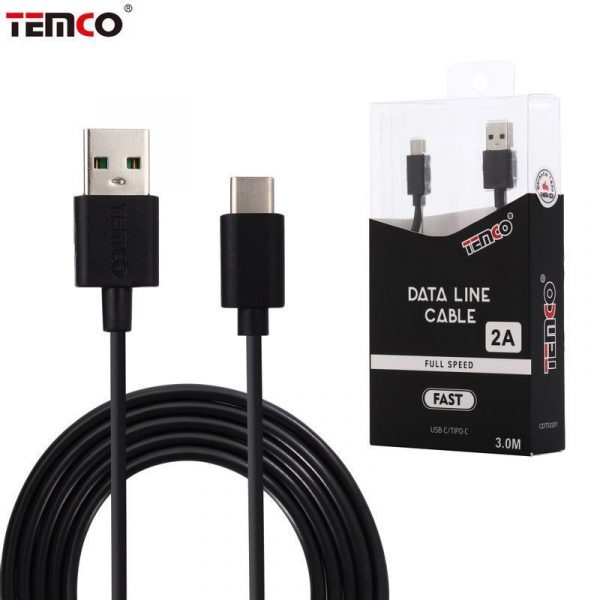 CABLE 2A 3M TIPO C NEGRO