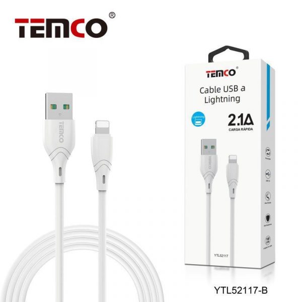 CABLE 2.1A 1M LIGHTNING BLANCO