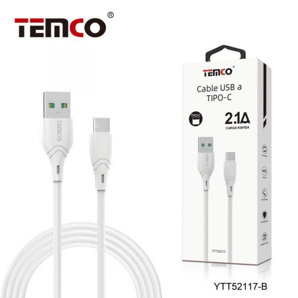 CABLE 2.1A 1M TIPO C BLANCO
