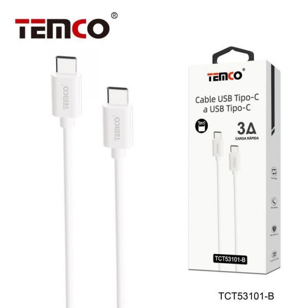 CABLE TIPO C A TIPO C PD60W 3A 1M BLANCO