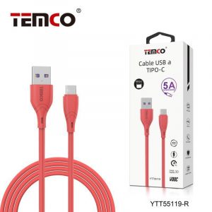 CABLE SUPERCHARGE 5A 1M TIPO C ROJO