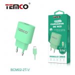 PACK CARGADOR 2.1A + TIPO C 2A 1M VERDE