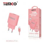 PACK CARGADOR 2.1A + TIPO C 2A 1M ROSA