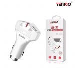 CARGADOR COCHE USB TIPO A + TIPO C BLANCO