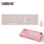 KIT INALÁMBRICO TECLADO Y RATÓN KW01 ROSA